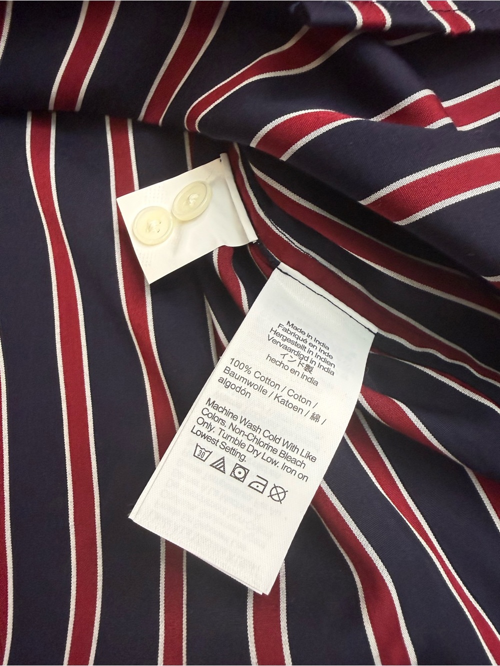 NWT Madewell Long Button-Up Shirt in Stripe Poplin Small - Picture 10 of 12